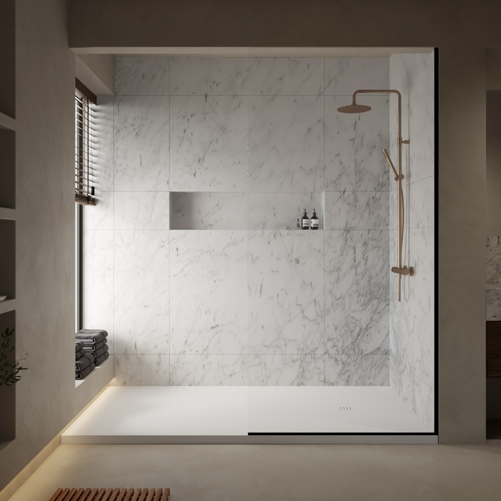 Orion Corian® Made-to-measure Shower Tray Front