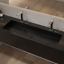 Andromeda Plus Deep Corian Wall-Hung Washbasin Deep Nocturne Side View