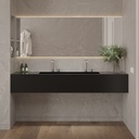 Andromeda Plus Deep Corian Wall-Hung Washbasin Deep Nocturne Front View