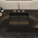 Cassiopeia Deep Corian Single Wall-Hung Washbasin Deep Nocturne Top View