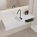 Jacobs Wall hung Washbasin White 120  Side