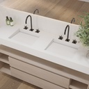 Sagitta Slim Corian® Double Wall-Hung Washbasin