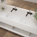 Rigel Deep Corian® Double Wall-Hung Washbasin