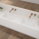 Corvus Deep Corian® Double Wall-Hung Washbasin