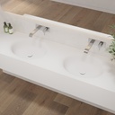 Delta Deep Corian® Double Wall-Hung Washbasin