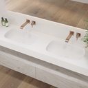 Peace Slim Corian® Double Wall-Hung Washbasin