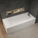 Aquila Bespoke Corner Bathtub in Corian® with Built-in Shelving