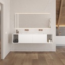Apollo Classic Edge - Ensemble meuble et vasque Corian® | 2 tiroirs alignés - 2 niches
